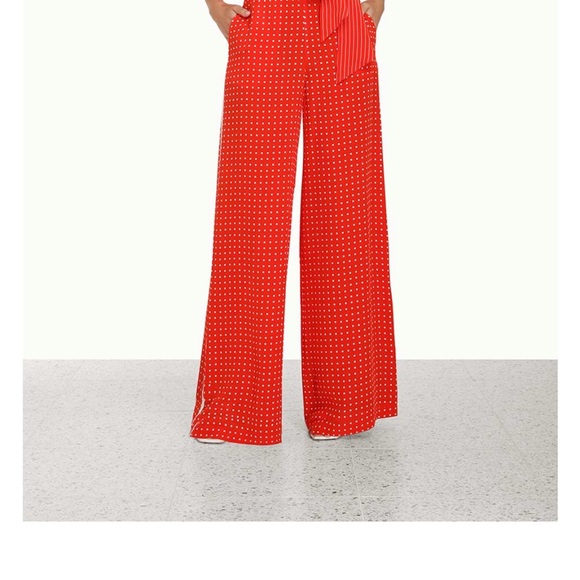 Authentic Zimmermann High Tide Resort 2023 Red Polka Dot Matching pant/top set - Picture 7 of 10